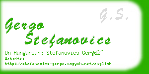 gergo stefanovics business card